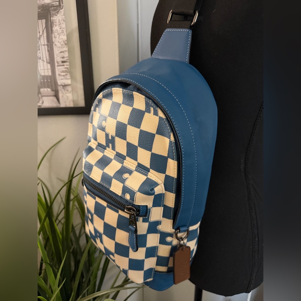 Coach West Pack Checkerboard Sling Bag - Picture 13 of 14
